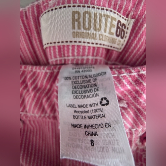 🛍️4 For $15🛍️Route 66 Pink Jean Shorts with Floral Embroidery - Picture 7 of 8